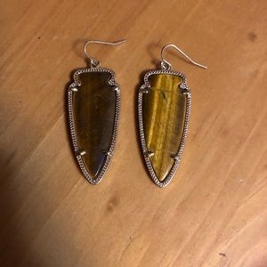 Gold Tiger’s Eye Kendra Scott Skylar Earrings